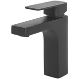 BELIANI Wasserhahn Schwarz aus Messing Badezimmer/ Armaturen/ Badarmaturen Klassischer Wasserhahn Modernes Design