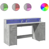 vidaXL Schreibtisch Betongrau