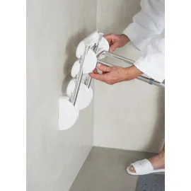 RIDDER Duschklappsitz Pro XL-Adapter höhenverstellbar grau