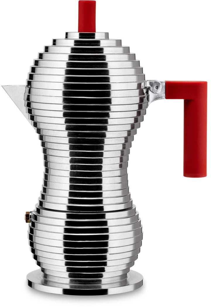 Preisvergleich Produktbild Alessi - Pulcina Espressokocher, 30 cl, silber / rot