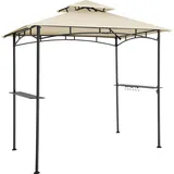 Tectake Grillpavillon 2,4 x 1,5 m Beige/Khaki