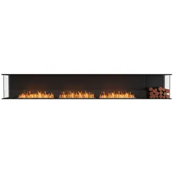 EcoSmart Flex - Front + links offen [Ethanol Einbau Gehäuse]: Flex140 - Holzbox rechtsseitig