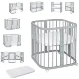 Waldin Babybett Kinderbett mit Matratze,