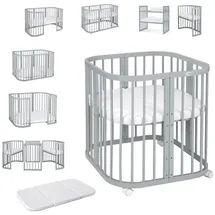 Waldin Babybett Kinderbett mit Matratze,