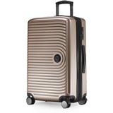 Hauptstadtkoffer Mitte - Mittelgroßer Hartschalenkoffer, TSA, 4 Rollen, Check-In Gepäck mit 8 cm Volumenerweiterung, 68 cm, 88 L, Champagner