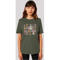 F4NT4STIC T-Shirt Retro Halloween Spooky Season in Khaki |