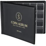 240 Taschen Münzalbum, 2 euro münzen sammelalbum,münzen aufbewahrung,münzsamm...