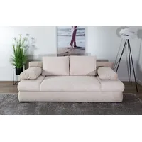 Schlafsofa COLLECTION AB "Chicago, B: 200 cm, Liegefl. 146x200 cm", beige, B:200cm T:95cm, 100%Polyester, Sofas, Schlafsofa, mit Bettfunktion, Bettkasten & 2 Armlehnenkissen, Federkern