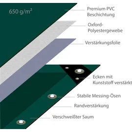Nemaxx Abdeckplane 3 x 4 m Grün