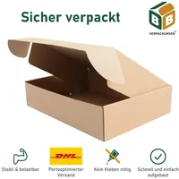 BB-VERPACKUNGEN 50x DHL Kleinpaket Klappschachtel Faltkarton 350x250x80mm