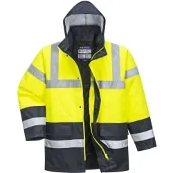 PORTWEST® Warnschutz Winterjacke S466, Kontrast Traffic, gelb 1 Stück, Größe: M