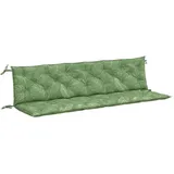 vidaXL Bankauflage 200 x 50 x 7 cm Blattmuster 2 St.