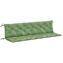 vidaXL Bankauflage 200 x 50 x 7 cm Blattmuster 2 St.