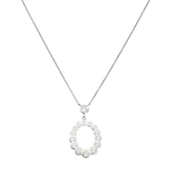 Kette mit Anhänger VIVANCE "sparkling elegance", silber (silber 925), Halsketten, Damen, Silber 925 (Sterlingsilber)