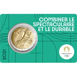 2-Euro-Gedenkmünze "Marianne & Eiffelturm" zu Paris 2024 (Münzkarte 5/5)