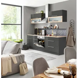 kochstation Küchenzeile KS-Wien 260 cm grau