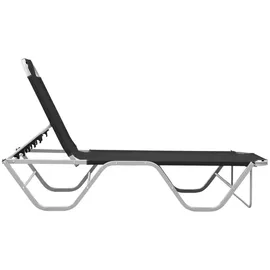vidaXL Sonnenliege 167 x 58 x 30 cm Schwarz