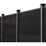 Home Deluxe Sichtschutzelement  grau Aluminium 5 St.