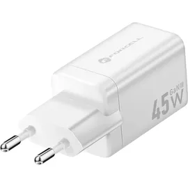 forcell Forcell, F-ENERGY Mini GaN III Ladegerät USB / USB-C PD QC 4.0 Ultra-Kompakt, Weiß - Weiß