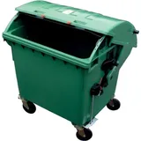E/D/E Müllcontainer Kunststoff 1,1 cbm Runddeckel grün