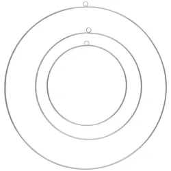 Dekoringe - Metallringe mit Aufhängeösen - für DIY/zum Basteln - D: 50/40/30cm -...