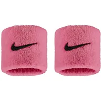 Nike Swoosh Classic Wristbands 2er Pack Schweißbänder Tennis Fitness Running Handgelenkbänder Sport, Peony/Black, One Size