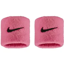 Nike Swoosh Classic Wristbands 2er Pack Schweißbänder Tennis Fitness Running Handgelenkbänder Sport, Peony/Black, One Size