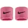 Nike Swoosh Classic Wristbands 2er Pack Schweißbänder Tennis Fitness Running Handgelenkbänder Sport, Peony/Black, One Size
