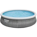 BESTWAY Fast Set Aufstellpool ⌀ 457 x 107 cm Grau inkl. Filterpumpe
