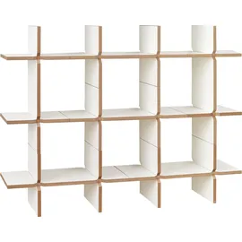 Tojo "solo Modul 6", weiß, B:140cm T:32cm, MDF, Regale, Standregal, Breite/Höhe: cm