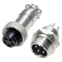 Pollin 453544 Rundsteckverbinder Buchse, Einbau, Stecker Gesamtpolzahl: 5 1
