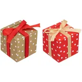 Fééric Lights and Christmas Namenskärtchen-ständer Mit Geschenk-motiv, 2er-set
