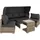 Tectake San Marino Aluminium Rattan Lounge grau