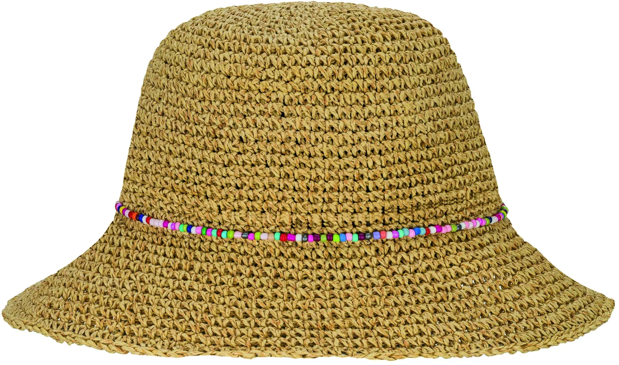 P.A.C. PAC Lilen Bucket Straw Hat LIGHT BEIGE - PEARL BRACELET S/M