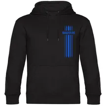 multifanshop Hoodie Streifen Schwarz L