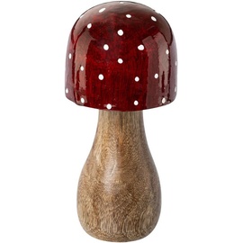 Creativ deco Weihnachtsfigur »Fliegenpilz, Weihnachtsdeko rot«, mit rot leuchtenden Hüten, rot