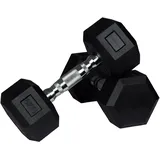 wuuhoo® Hexagon-Hanteln Dorian 2,5-27,5 kg Robuste, gummierte Gusseisen-Hanteln für Krafttraining zu Hause, ergonomischer Griff, perfekt fürs Homegym, auch als 2er-Set erhältlich 2 x 6 kg