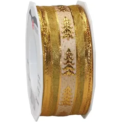 C.E. Pattberg Pattberg Metallic Lace, Gold, Weihnachtsmuster, Polyester, Glanz,