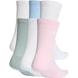 adidas Cushioned Crew Socken 6er Pack Blau/Pink/Weiß/Khaki 31-33
