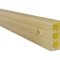 PROREGAL Anfahr- & Rampenschutz aus hochwertigem Polyurethan zum Aufdübeln | HxBxT 8x100x10cm | Transparent/Gelb
