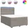 vidaXL Boxspringbett 140 x 200 cm Taupe