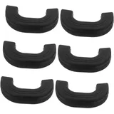 KOCKSHION Topfgriff Abdeckungen Silikon Hitzebeständig Verbrühschutz Küchenzubehör 6 Stück Schwarz Mittel