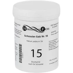 HOMOEOPATHIEFUCHS Schüssler-Salz Nummer 15 Kalium jodatum D6 Biochemie 1000 St Tabletten