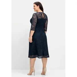 sheego Etuikleid Blau 52