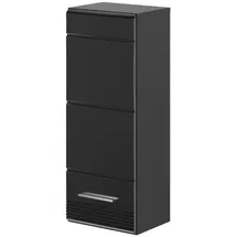 inn.furn Hängeschrank Schwarz Hochglanz 30 cm Badschrank Leon