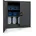 Jan Kleiner C001B Lagerschrank 2 Verstellbare Fachböden Pulverbeschichtet Abschließbar 92 5 cm x cm x cm Anthrazit