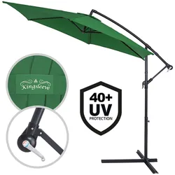 Cantilever Parasol Green 3m Crank & Tilt UV-Protection 50+