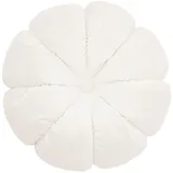 Colcolo Rundes Wurfkissen, Bodenkissen, Terrassenkissen, 45 cm, bequemes Stuhlsitzpolster, Bodensitzkissen für Meditation, Balkon, Weiß