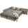 luma-home ECKSOFA-DAUERSCHLÄFER Doppelbett Federkern Bettkasten Couch in Grau Braun Beige / 15102 - Grau