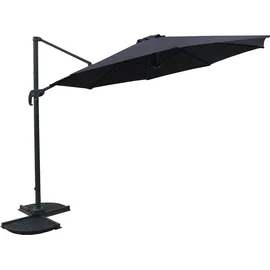 Garden Pleasure Deluxe-Ampelschirm Ø 300 cm anthrazit